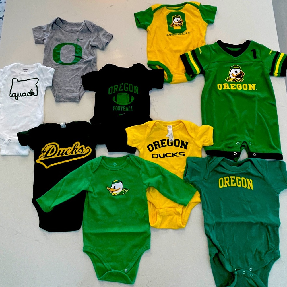 Oregon Ducks Football Baby Onesie Bundle